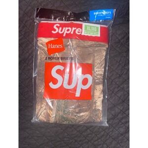 Supreme Hanes Real Tree Boxer‎ Briefs XL/XG Mens 2 Pack Camo Underwear HypeBeast
